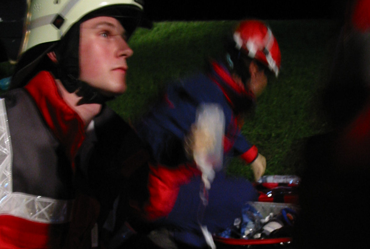 BRK Aubing Sanitäter im Trainingseinsatz